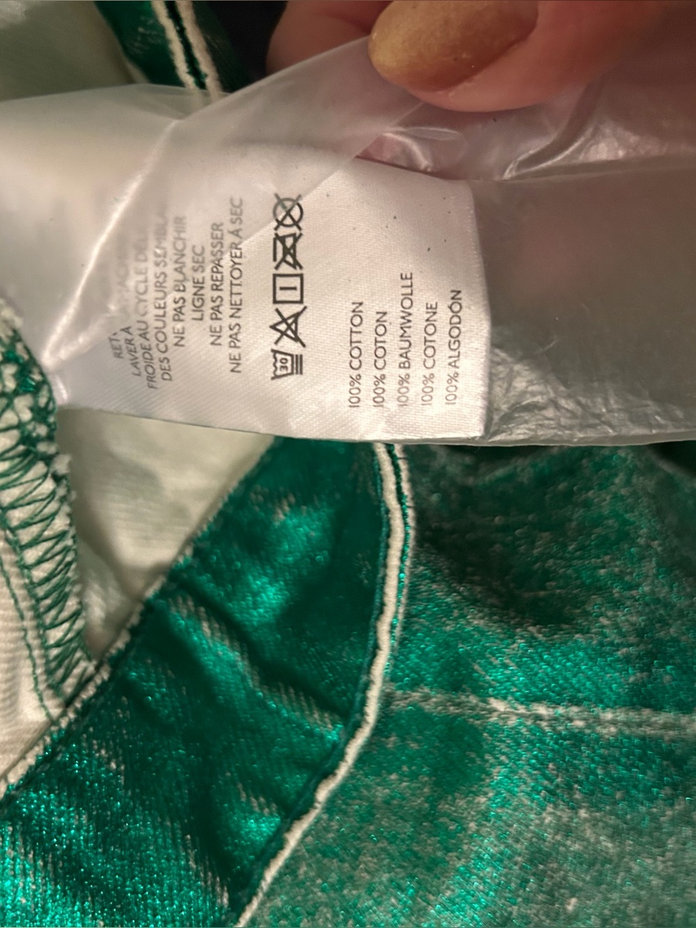 3. Free People Moxie barrel jeans metallic emerald green 24 & 28 - Picture 10 of 16